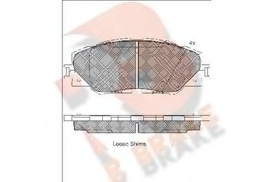 Комплект тормозных колодок, дисковый тормоз R BRAKE купить