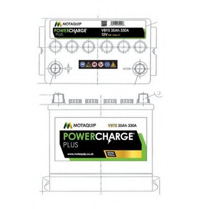 Стартерная аккумуляторная батарея Powercharge Plus MOTAQUIP купить