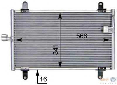 Конденсатор, кондиционер BEHR HELLA SERVICE HELLA купить