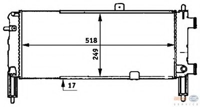 Радиатор, охлаждение двигателя BEHR HELLA SERVICE HELLA купить
