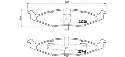 Комплект тормозных колодок, дисковый тормоз BREMBO купить