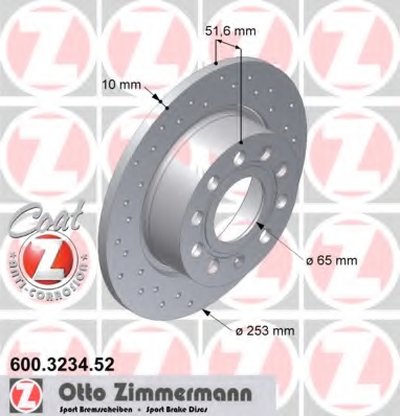 Тормозной диск SPORT BRAKE DISC COAT Z ZIMMERMANN купить