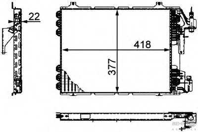 Конденсатор, кондиционер BEHR HELLA SERVICE купить