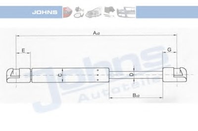 Газовая пружина, крышка багажник JOHNS купить