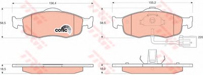 Дисковые тормозные колодки, комплект Klocek hamulcowy kpl. przуd FORD COUGAR, MONDEO I, MONDEO II, S