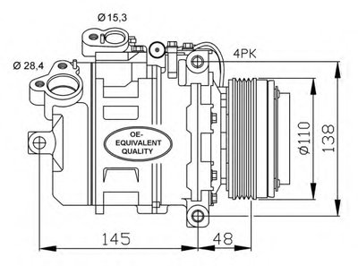 Компресор кондиціонера відновлений BMW 5 E39 97-04, 3 E46 99-05