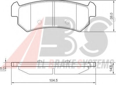 Колодка торм. диск. CHEVROLET LACETTI/NUBIRA задн. (пр-во ABS)