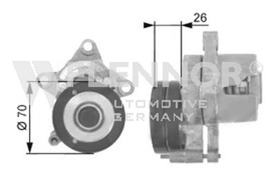 Натяжитель ручейкового ремня генератора Seat/VW 1.0/1.4/1.6  91- (кондицион, ГУ)