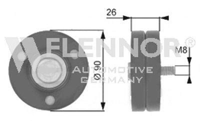 Паразитный / ведущий ролик, поликлиновой ремень FLENNOR купить