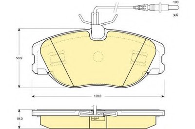 Комплект тормозных колодок, дисковый тормоз GIRLING купить