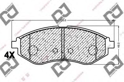 Комплект тормозных колодок, дисковый тормоз DJ PARTS купить