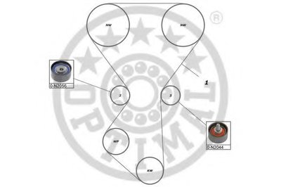 Комплект ремня ГРМ OPTIMAL купить
