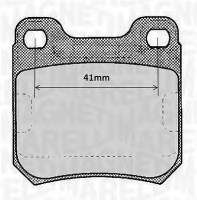 Комплект тормозных колодок, дисковый тормоз MAGNETI MARELLI купить