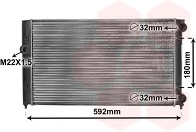 Радиатор GOLF3/VENTO 1.8i MT 94-98 (Van Wezel)