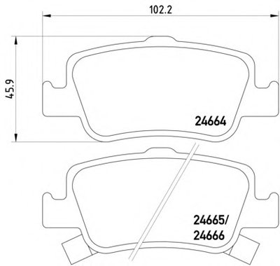 Гальмівні колодки зад. Toyota Auris 07-12/Corolla 13- (bosch)