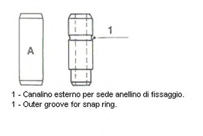 Направляющая клапана IN/EX FORD TRANSIT 2,5D (пр-во Metelli)