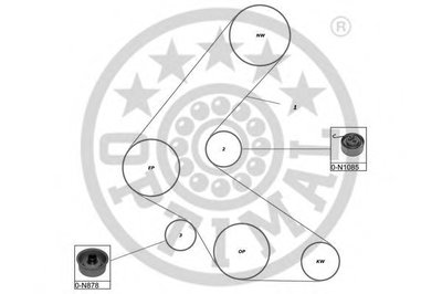 Комплект ремня ГРМ OPTIMAL купить