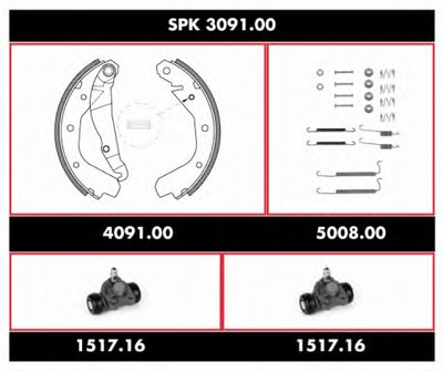 Комплект тормозов, барабанный тормозной механизм Super Precision Kit REMSA купить