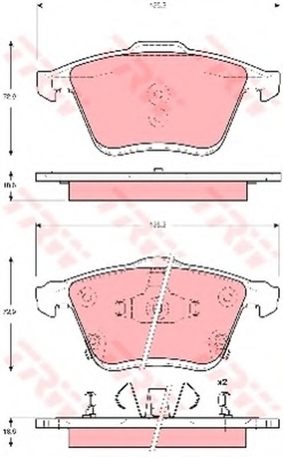 Дисковые тормозные колодки, комплект Klocek hamulcowy kpl. przуd MAZDA 6 2.3 06.02-08.07