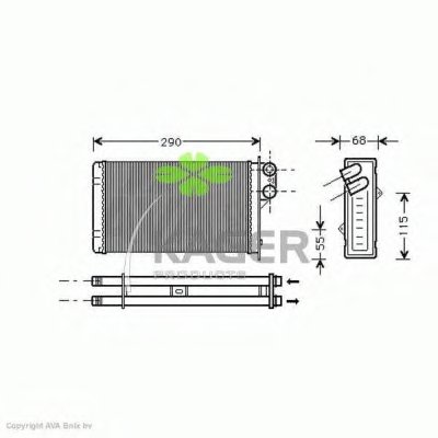 Теплообменник, отопление салона KAGER купить