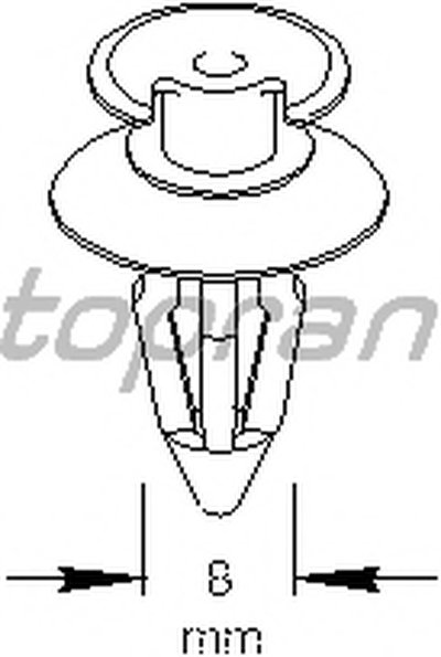 Зажим, молдинг / защитная накладка TOPRAN купить