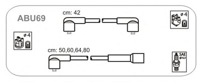 Комплект проводов зажигания Seat Cordoba 99- (ALM)