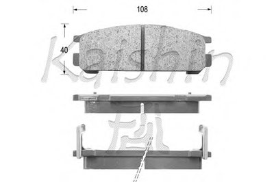 Комплект тормозных колодок, дисковый тормоз KAISHIN купить