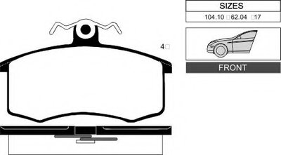 Комплект тормозных колодок, дисковый тормоз Front brake pads for LADA/DATSUN/ZAZ GOODWILL купить