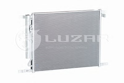 Радиатор кондиционера Авео /T255 (08-) с ресивером Luzar