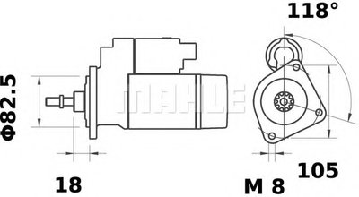 Стартер MAHLE ORIGINAL купить