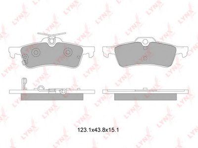 Комплект тормозных колодок, дисковый тормоз LYNXauto купить