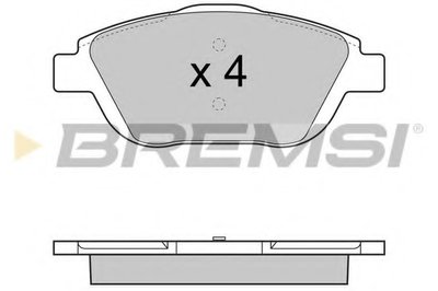 Колодки тормозные передние Citroen C3/DS3 09- (Bosch)