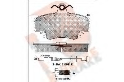 Комплект тормозных колодок, дисковый тормоз R BRAKE купить