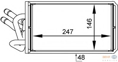 Теплообменник, отопление салона BEHR HELLA SERVICE HELLA купить