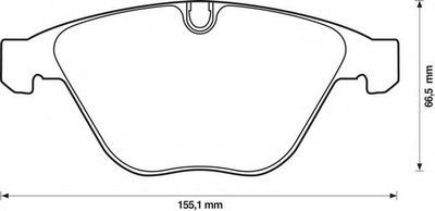 Дисковые тормозные колодки, комплект Klocek hamulcowy kpl. ceramiczny przуd BMW 1 (E82), 3 (E90), 3