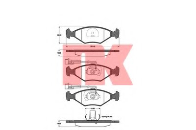 Комплект тормозных колодок, дисковый тормоз NK купить