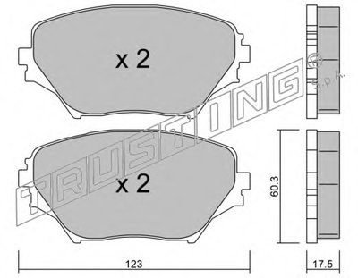 Комплект тормозных колодок, дисковый тормоз TRUSTING купить