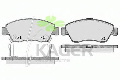 Комплект тормозных колодок, дисковый тормоз KAGER купить