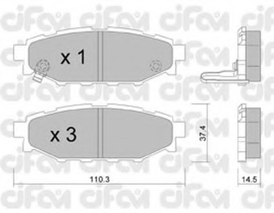 Колодка торм. SUBARU LEGACY IV задн. (пр-во Cifam)