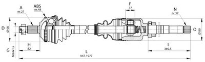 Приводной вал SPIN OPEN PARTS купить