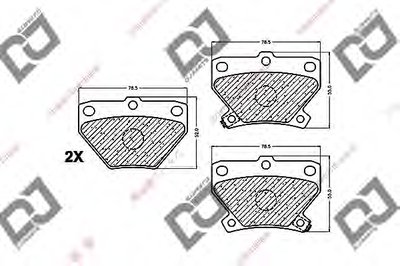 Комплект тормозных колодок, дисковый тормоз DJ PARTS купить