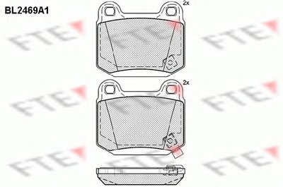 Комплект тормозных колодок, дисковый тормоз FTE купить