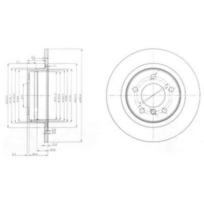 Тормозной диск Kpl. tarcz hamulcowych (2 szt.) tyі L/P BMW 1 (E81), 1 (E87), 3 (E90) 1.6/2.0/2.0D 11