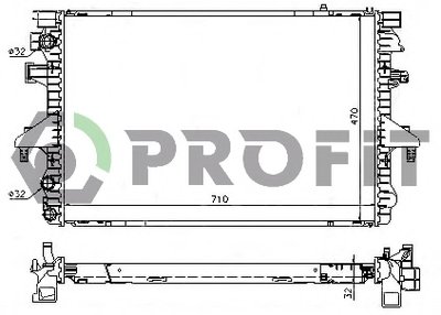 Радиатор, охлаждение двигателя PROFIT купить