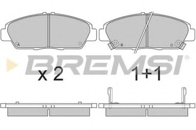 Комплект тормозных колодок, дисковый тормоз BREMSI купить