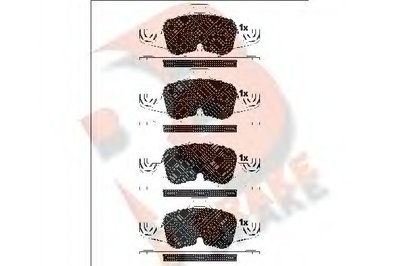 Комплект тормозных колодок, дисковый тормоз R BRAKE купить