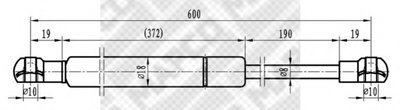 Газовая пружина, крышка багажник MAPCO купить