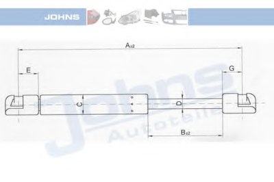 Газовая пружина, крышка багажник JOHNS купить