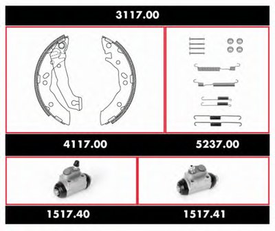 Комплект тормозов, барабанный тормозной механизм Precision Kit REMSA купить