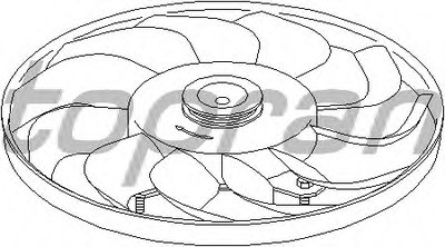 Крыльчатка вентилятора, охлаждение двигателя TOPRAN купить